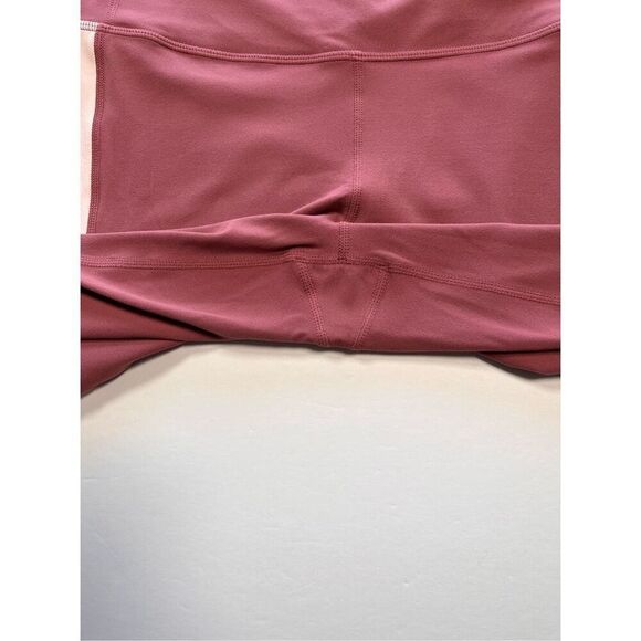 Athleta Exhale Capri 7/8 Legging Crushed Berry Size Medium EUC SheerMesh Detail - Picture 8 of 10